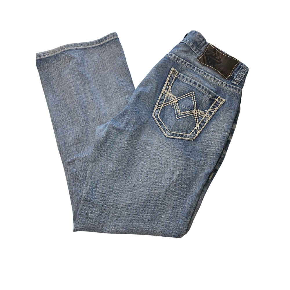 Rock & Roll Cowboy Double Barrel Bootcut Jeans Mens 33x32 Medium Wash M0D1575